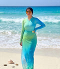 hijabi light blue swimsuit